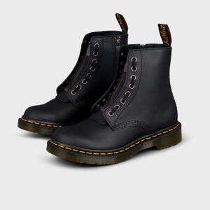 Dr. Martens 1460 Pascal Front Zip Black Nappa Black Leather Boots